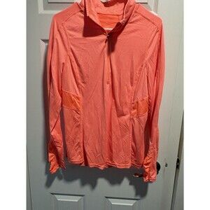 Danskin Now DRI-MORE Women's Coral 1/4 Zip Track Suit Size Large
